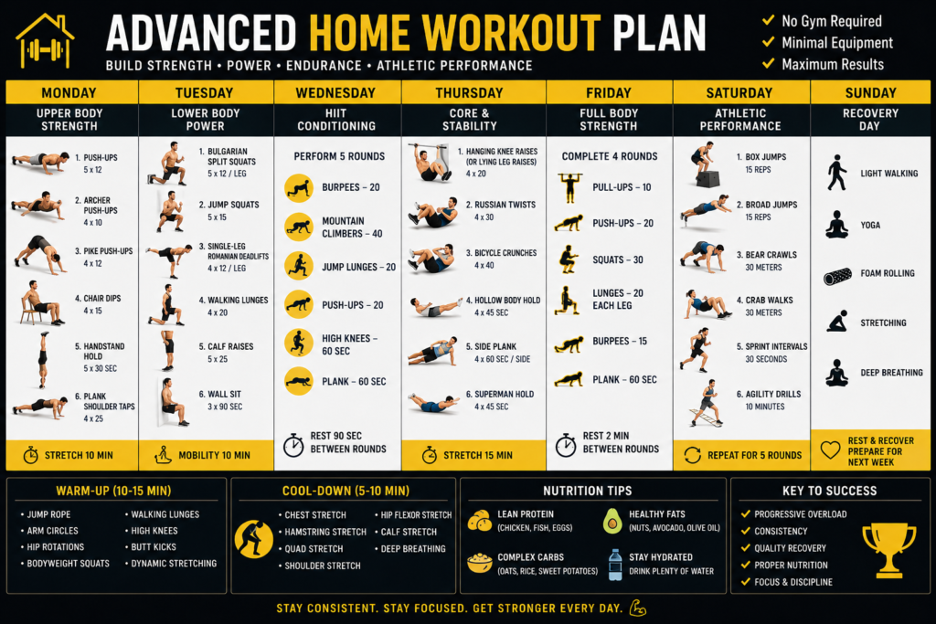 The Ultimate Advanced Home Workout Plan: